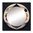 thumbnail image 2 of Designart "Happy Coincidence Spirituality Of Thought Art" Modern Geometric Square Mirror For Wall Decor - Large White Square Mirror Printed Wall Decor - Modern Square Living Room Mirror, 2 of 5
