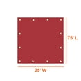 thumbnail image 3 of Tarps in Multiple Sizes 18 OZ Waterproof Tarpaulin - 100% UV & Weather Resistant Vinyl Coated PVC Tarps - Perfect for Canopy Tent, Boat or Pool Cover (25' x 75', Red), 3 of 7