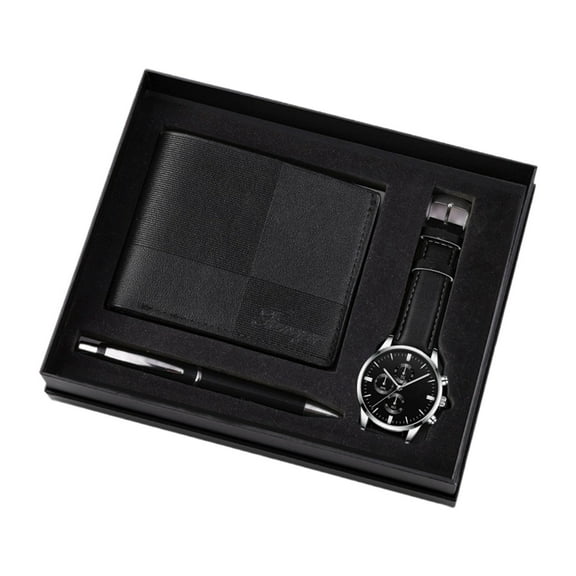 Set de regalo para hombres Strade Fareast Limited caja de regalo reloj Cartera bolígrafos Negro plata