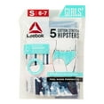 Reebok Cotton Stretch Hipster Seamless Girls Underwear Panties, 5 Pack