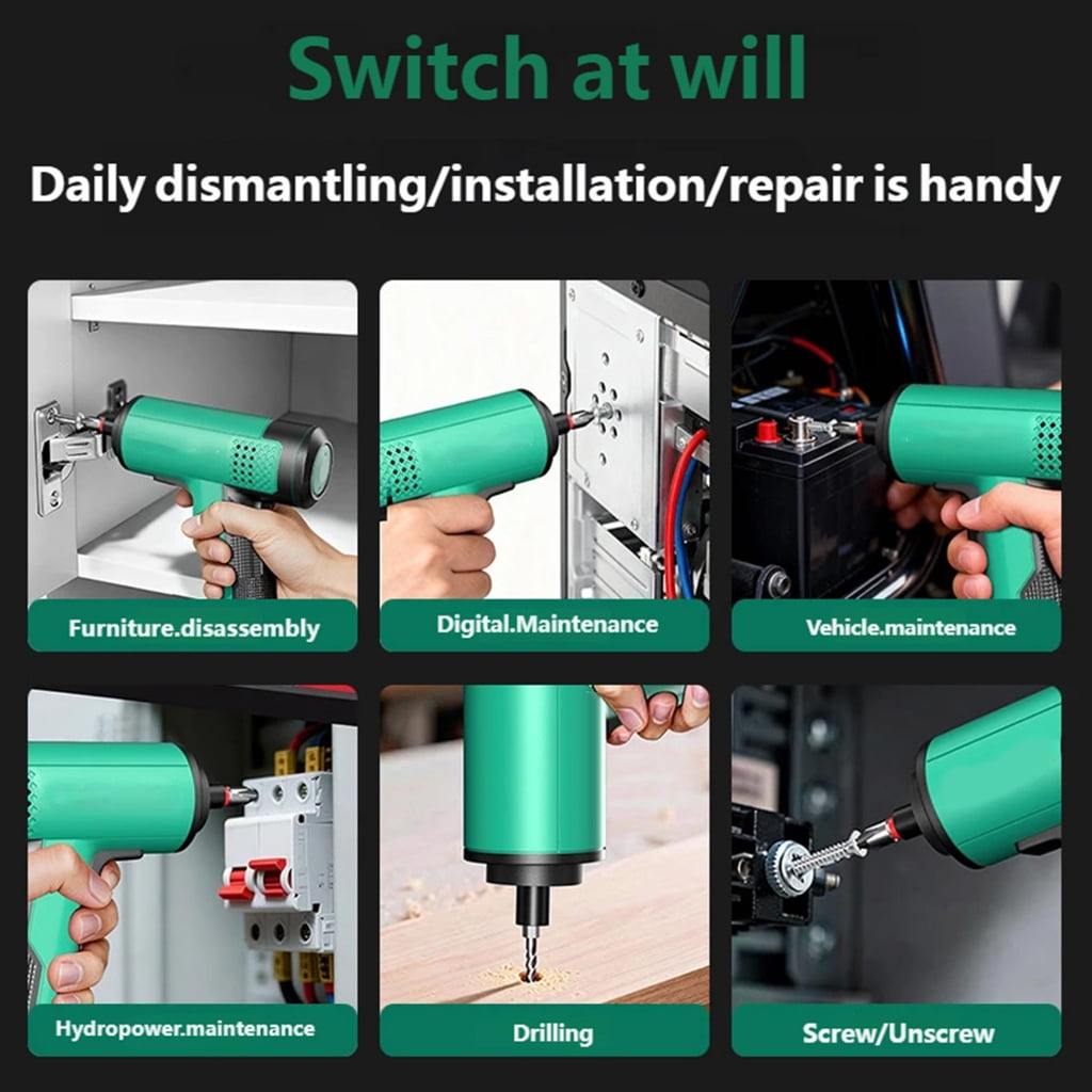 Fast Type C Charging Electric Screwdriver Kit 1500mAh Battery High Torques