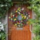 thumbnail image 5 of Corona primaveral con hojas y flores artificiales para la puerta principal | Corona floral de follaje artificial para la puerta, ideal para decoración de interiores y exteriores, 5 of 8