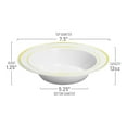 thumbnail image 5 of Smarty 12 oz. White with Gold Edge Rim Disposable Plastic Soup Bowls 120ct, 5 of 6