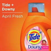 Tide Plus Downy April Fresh HE, Liquid Laundry Detergent, 92 Fl Oz 59 loads