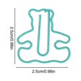 thumbnail image 4 of 160 Uds Clip de papel de osito azul lindo Animal en forma de archivo nota marcador de página Clips marcapáginas para clasificación de archivos, 4 of 5