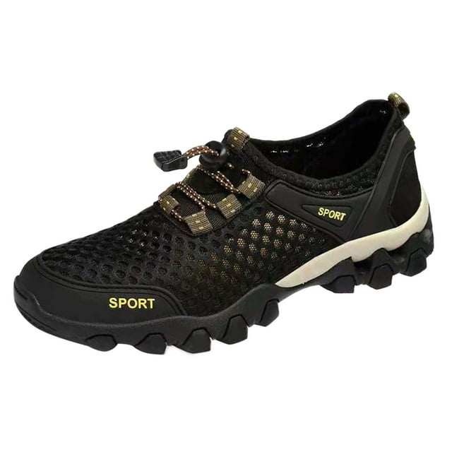 Espadrilles pour Hommes Été Maille Respirante Chaussures de Randonnée Confortables Marche Extérieur Voyage Mode Sports Décontractés