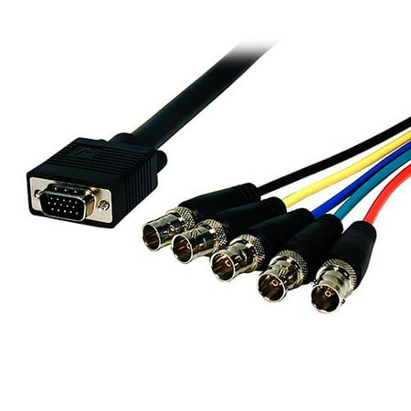 Comprehensive Cable HR Pro Series VGA HD15 to 5 BNC Cable, 6"