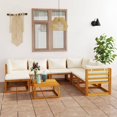 thumbnail image 1 of vidaXL 8 Piece Garden Lounge Set with Cushion Cream Solid Acacia Wood, 1 of 5