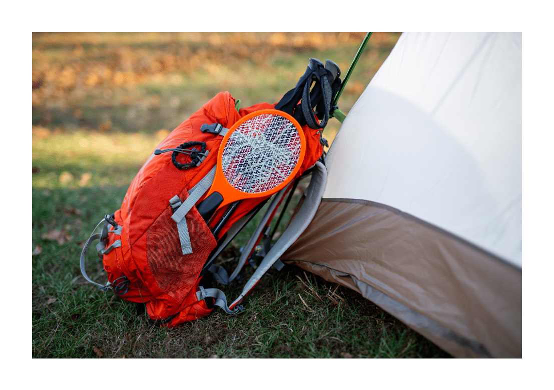 Cutter Glow in the Dark Insect Killer Handheld Racket, Orange and Black, Requires 2AA Batteries