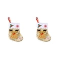 thumbnail image 1 of Ounissouiy Bolsa de vajilla navideña para el hogar, restaurante, cuchara navideña, palillo, tenedor, soporte, bolsa de almacenamiento, tipo Calcetines de alce 2piezas, 1 of 6