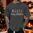 thumbnail image 2 of Men's Christmas Short Sleeve Tee Crewneck T Shirt Dark Gray 3XL, 2 of 4