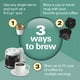 thumbnail image 2 of Hamilton Beach FlexBrew Trio Cafetera de 2 vías, compatible con cápsulas o molidos K-Cup, porción individual y olla completa de 12 c, blanca con detalles de acero inoxidable, preparación rápida, 2 of 5