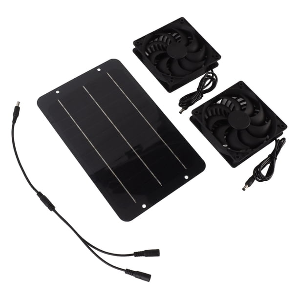 Kit De Ventilador De Panel Solar, Ventiladores Duales Con Energía Solar, Ahorro De Energía, Fácil De Instalar, 10 W, Para Cocina, Invernadero, Casa Para Perros