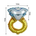 thumbnail image 2 of Efavormart 19" Diamond Engagement Wedding Ring Helium Mylar Foil Balloon, 2 of 8