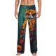 thumbnail image 1 of Fotbe Colorful Owl Forest Pantalones de Pijama para Hombre, Pantalones de Dormir, Pantalones de Casa con Cintura Ajustable y Bolsillos-Small, 1 of 6