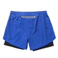 thumbnail image 1 of brillar Pantalones cortos deportivos de doble capa para hombres Pantalones de fitness falsos de secado rápido de 2 piezas, 1 of 5