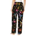 thumbnail image 3 of Pajama Pants Women, Hummingbird Floral Sweatpants Soft Sleep Lounge Pants, Casual PJ Bottoms Pants with Pockets, 3 of 5