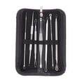 thumbnail image 1 of Extractor de acero inoxidable, Kit de herramientas para acné y espinillas, herramientas para el cuidado de la piel, agujas, limpiador de poros faciales, removedor de espinillas de belleza Gao Jinjia LED, 1 of 2