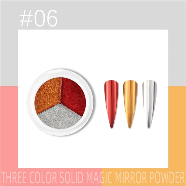 Fiudx Artículos en oferta con ofertas flash Polvo de titanio superbrillante para uñas, 12 colores