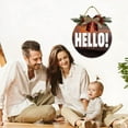 thumbnail image 4 of Eveokoki 11" Decor Hello Sign for Front Door. Hello Door Sign for Front Porch Decor, Rustic Door Decor, Housewarming Gifts New Home Decor, Welcome Hello Sign, 4 of 5