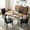 Black/Faux Leather, variant on Firmoz Set of 2 Faux Leather Dining Chairs, Parson Modern Kitchen Chairs with Wood Legs, Brown