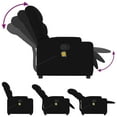 thumbnail image 4 of vidaXL Massage Recliner Chair Black Fabric (100% polyester), metal, plywood, 4 of 5