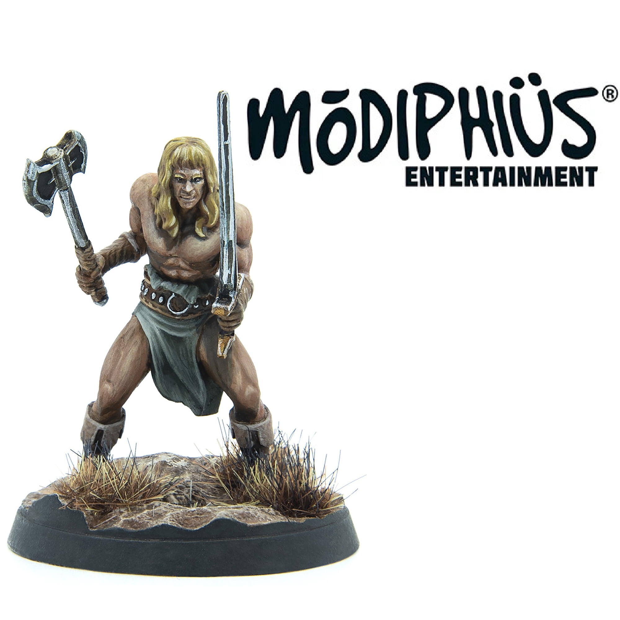 Fallout: Wasteland Warfare - Unaligned: Grognak - Resin Figure & Base, Unpainted & Unassembled, Commonwealth Wave, Licensed Tabletop Skirmish Wargame
