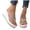 White, variant on Women's Platform Flip Flop Glitter Rhinestones Wedding Heels with Arch Support Comfortable Wedge Summer Thong Sandals White Size 7
