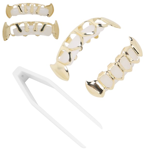 Hollow Plating Teeth Brace, Fashionable Metal Teeth Decoration Jewelry for Party, Suitable for Parties