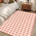 thumbnail image 6 of Buffalo Plaid Area Rug 3x5 Washable Rug Non Slip Farmhouse Orange Checkered Vintage Rustic Large Area Rug Indoor Floor Carpet for Entryway Bedroom Kitchen Living Room Home Office Dining Room Nursery, 6 of 9