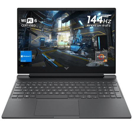 HP Victus Gaming Laptop, 15.6 FHD 144Hz Display, Ryzen 5 7535HS, AMD Radeon RX 6550M, 32GB DDR5 RAM, 1TB SSD, Wi-Fi 6, Backlit KB, Windows 11 Home