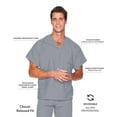 thumbnail image 4 of Landau Unisex Essentials Classic Relaxed Fit Breathable Fade Resistant 1 Pocket Pull Over Shirt Scrub, Style 7502, 4 of 9