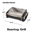 thumbnail image 5 of Hamilton Beach Electric Indoor Searing Grill Removable Easy-to-Clean Nonstick Plate, 6-Serving, Extra-Large Drip Tray, Stainless Steel (25360), 5 of 10