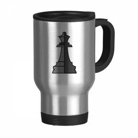 

Checkerboard Queen White Word Chess Travel Mug Flip Lid Stainless Steel Cup Car Tumbler Thermos