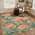 thumbnail image 2 of GENIMO 2'x6' Runner Rug, Machine Washable Non Slip Low Pile Hallway Runner Rug for Kitchen Laundry Room, Modern Floral, Sage Blush, 2 of 5