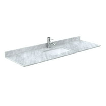 Wyndham Collection Wcvvca166stopuns-Nat 66" Marble Vanity Top - White