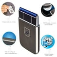 thumbnail image 3 of Mini afeitadora eléctrica recíproca para hombres para hombres, afeitadora de barba de viaje con carga USB inalámbrica, recortadora facial, plateada Ormromra CZMR-HY163, 3 of 8