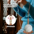 thumbnail image 2 of ABPETE Portable Yarn Holder - Wooden Yarn Spool Holder with Wrist Strap and Crossbody Strap, Yarn Organizer for Crocheting, Ideal Gift for Knitting Lovers (Walnut), 2 of 14