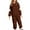 Brown, variant on Mgmyaa Unisex Kids Hooded Fleece Set Winter Long Sleeve Pullover Sweatshirt Comfy Pants Casual Outfit Age 2-13