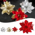 thumbnail image 5 of 1PCS Christmas Flowers Red Gold Blue Artificial Flower Heads 2023 Noel Home Tree Decorations Navidad Party DIY Wreath Supply, 5 of 6