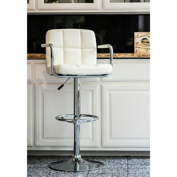 Brage Living Furniture Com, Porch Den Galena Upholstered Chrome Adjustable Bar Stools