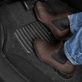 thumbnail image 3 of BDK Floor Mats for Cars, Two-Tone Carpet with Faux Leather Accents, Automotive Floor Mat Set with Built-In Heel Pad, Stylish Interior Car Accessories (Black), 3 of 8