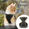 thumbnail image 3 of Cat Harness And Leash For Walking, Escape Proof Soft Adjustable Vest Harnesses For Cats, Easy Control Breathable Jacket, Black, Xs, 3 of 4