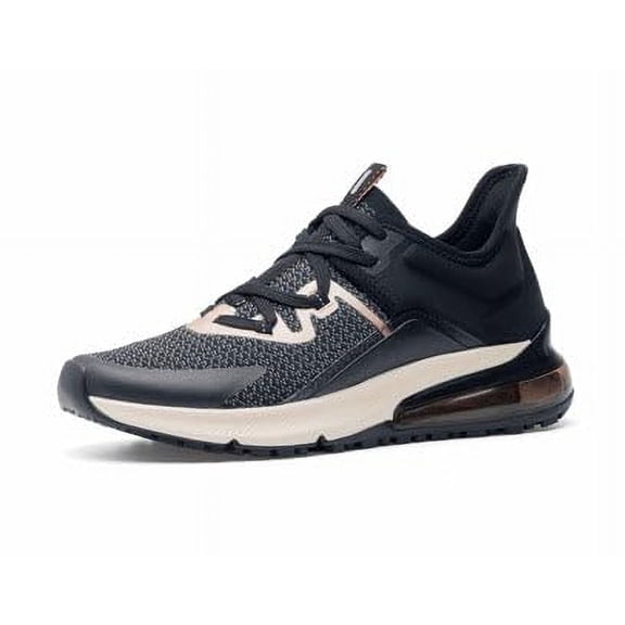 Shoes for Crews Gia, Women's Slip Resistant Work Shoes, Black Rose gold