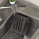 thumbnail image 4 of Soporte para utensilios de cocina montado en la pared, caja de almacenamiento de plástico, ganchos de drenaje para cuchillos y palillos, organizador multifuncional, Negro, 4 of 8