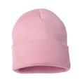 thumbnail image 2 of Solid 12 Cuffed Beanie, One Size, Pink, 2 of 2