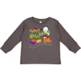 thumbnail image 3 of Inktastic Happy Halloween- Train with Pumpkins, Bats, Cat,and Ghost Boys or Girls Long Sleeve Toddler T-Shirt, 3 of 5