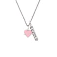thumbnail image 2 of Delight Jewelry Silvertone Heartbeat on Pink Heart Silvertone Always My Sister Bar Charm Necklace, 23", 2 of 4