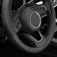 thumbnail image 3 of Soft Microfiber Leather Anti-Slip Car Steering Wheel Cover, Universal Fit 15 Inch for Women Girls, Fit Vehicles, Sedans, SUVS, Vans, Trucks - Black, 3 of 11