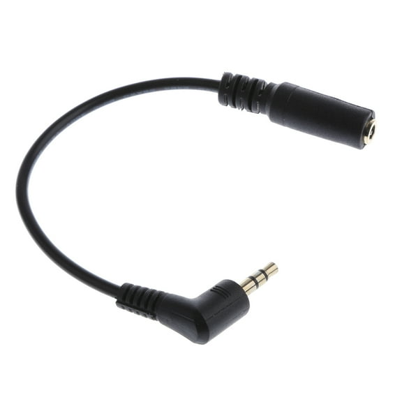 3.5mm 90 Degree 3-Pole Male to Female Stereo 4-Pole Cable